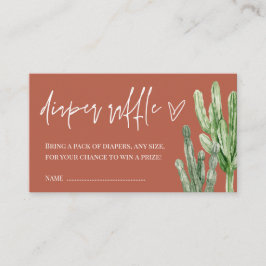 Cactus Genus Neutral Desert Diaper Raffle  Tilläggskort