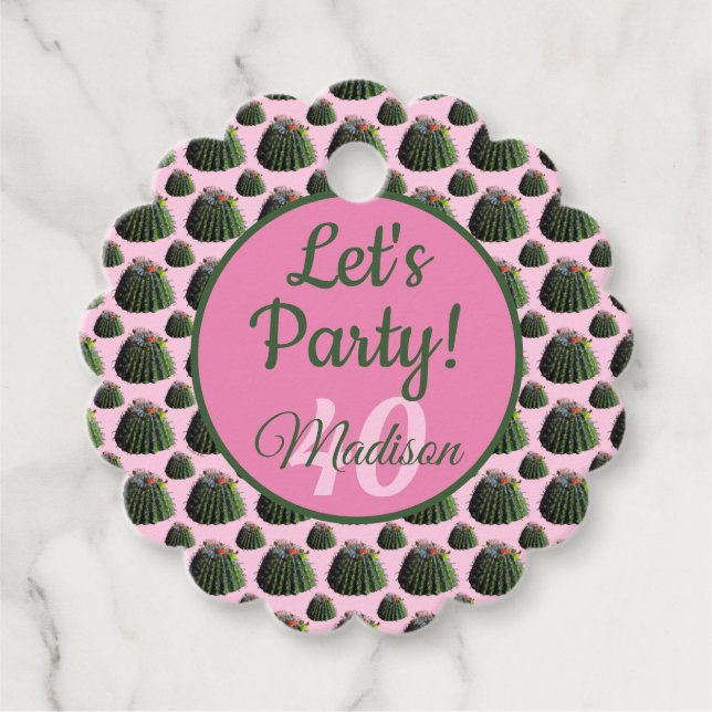 Cactus Gift / Favor-tagg Gåvor Etiketter (Framsida)