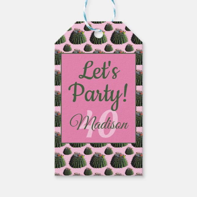 Cactus Gift Märkres Presentetikett (Framsidan)