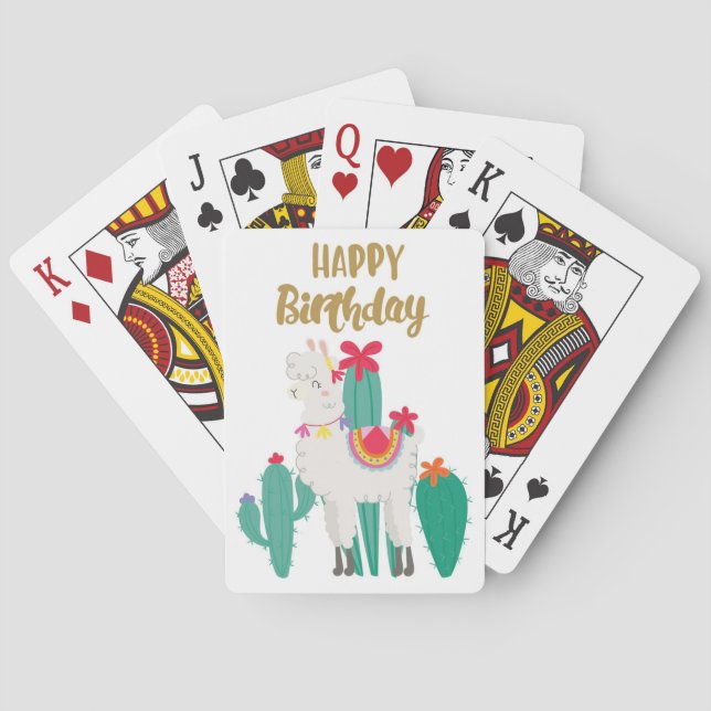 Cactus Grattis på födelsedagen Casinokort (Baksidan)