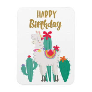 Cactus Grattis på födelsedagen Magnet