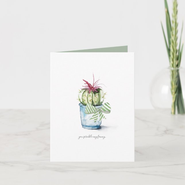 Cactus Greeting Card för Älskare födelsedag Helgkort (Framsida)
