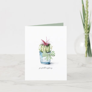 Cactus Greeting Card för Älskare födelsedag Helgkort