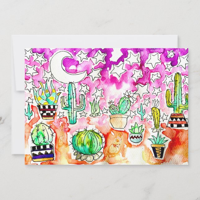 Cactus Greeting Card Julkort (Framsida)