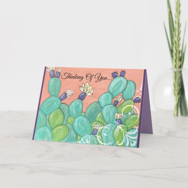 Cactus Greeting Card Kort (Framsida)