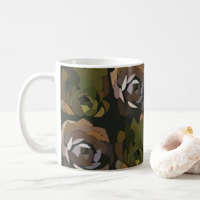 Cactus Grön Botanisk Kaktus Kaffemugg (Med munk)