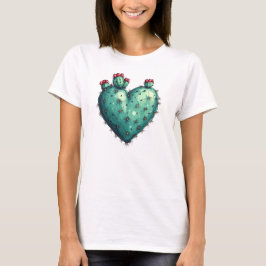 Cactus Heart Valentine Day T Shirt