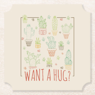 Cactus Hug Papper Underlägg