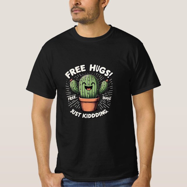 Cactus Hugs T Shirt (Framsida)