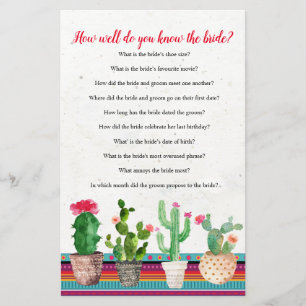 Cactus Hur väl känner du till Bride Game-kortet?