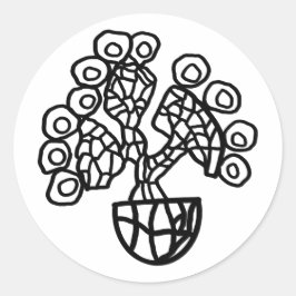 CACTUS I EN BOWL RUNT KLISTERMÄRKE