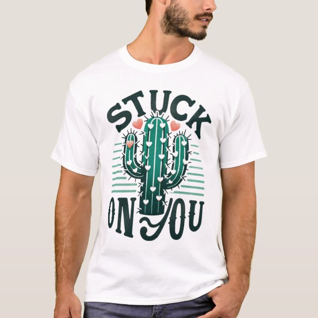 Cactus i kärlek t shirt (Framsida)
