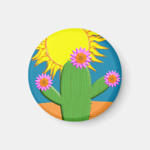 Cactus in a Sunny Day Magnet