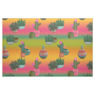 Cactus in Pots Southwest Ombre Tyg
