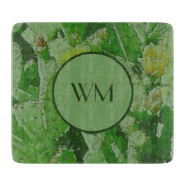 Cactus Inspired Abstrakt Monogram Clearboard