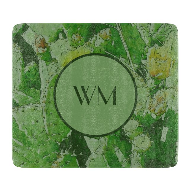 Cactus Inspired Abstrakt Monogram Clearboard (Framsidan)