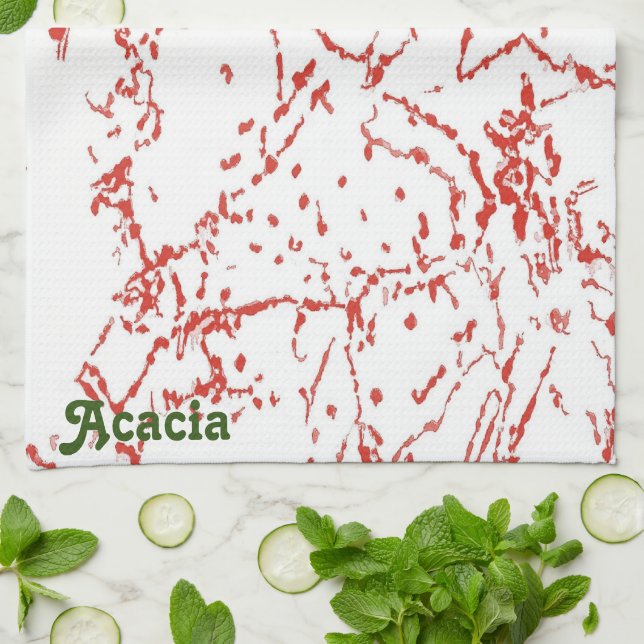 Cactus Inspired Abstrakt Red Kitchen Towels Kökshandduk (Vikta)