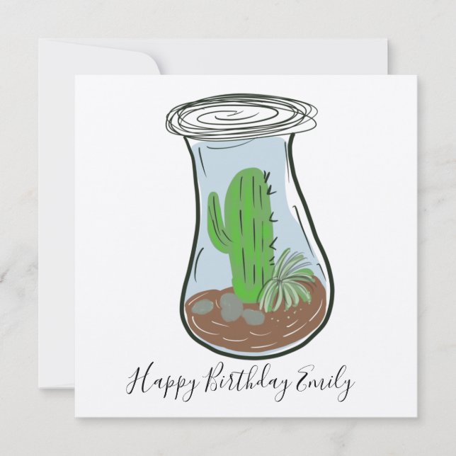 Cactus Jar Grönsak Illustration  (Framsida)