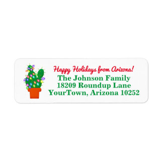 Cactus jul Ljus Arizona Returadress Returadress Etikett