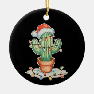 Cactus jul Ljus Julafton Funny Helgdag Family Julgransprydnad Keramik