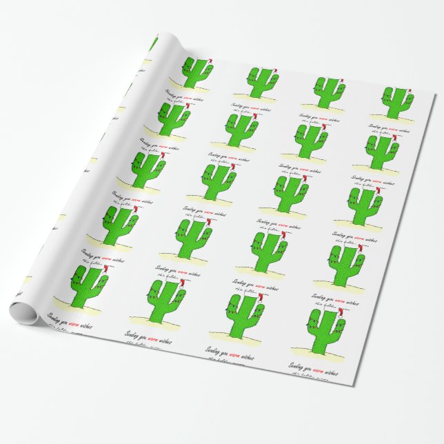 Cactus jul presentpapper (Utrullad)
