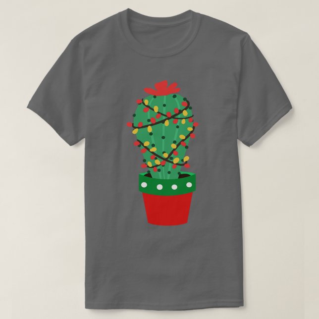 Cactus Julgran I T Shirt (Design framsida)