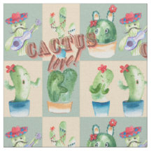 cactus kärlek - vattenfärg, design med cactus och
