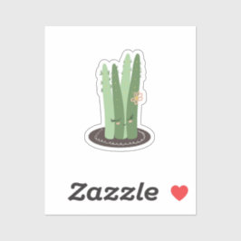 Cactus Klotter Tecknad Rolig Grön Design Klistermärken