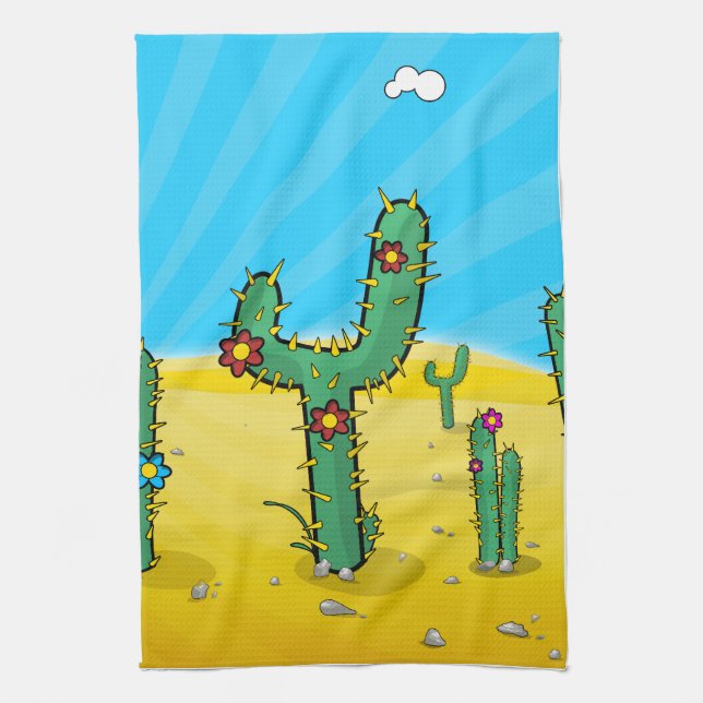 Cactus Kökshandduk (Vertikal)