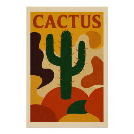 CACTUS – L’élégance minérale du désert stylisé Perfect Poster