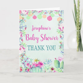 Cactus Lantern Fiesta Baby Shower Tack Kort