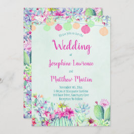 Cactus Lantern Fiesta bröllopsinbjudningar Inbjudningar