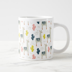 Cactus & Llamas Mönster Jumbo Mugg