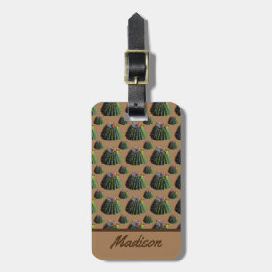 Cactus Luggage Tag - Anpassning som tillval Bagagebricka