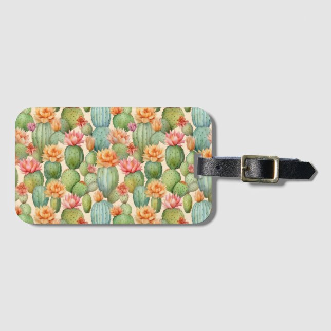 Cactus Luggage Tag Bagagebricka (Framsida horisontal)