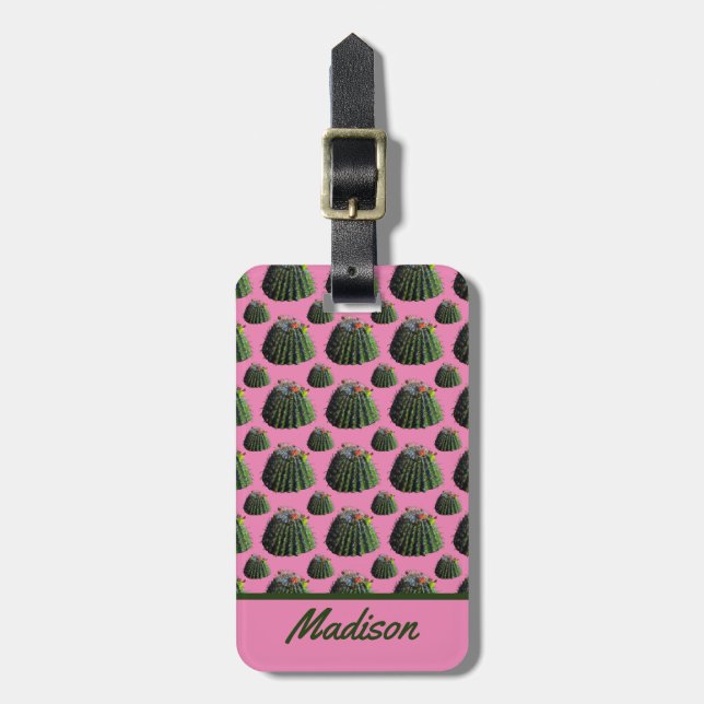 Cactus Luggage Tag Bagagebricka (Vertikal Framsida)