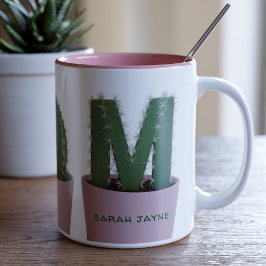 Cactus Mamma Houseplant Indoor Gardener Två-Tonad Mugg