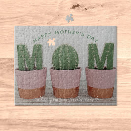 Cactus Mamma Houseplant Mors dag Jigszle Puzzle Pussel