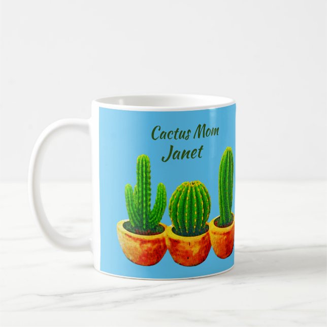 Cactus Mamma Personlig Coffee Mugg Kopp (Vänster)