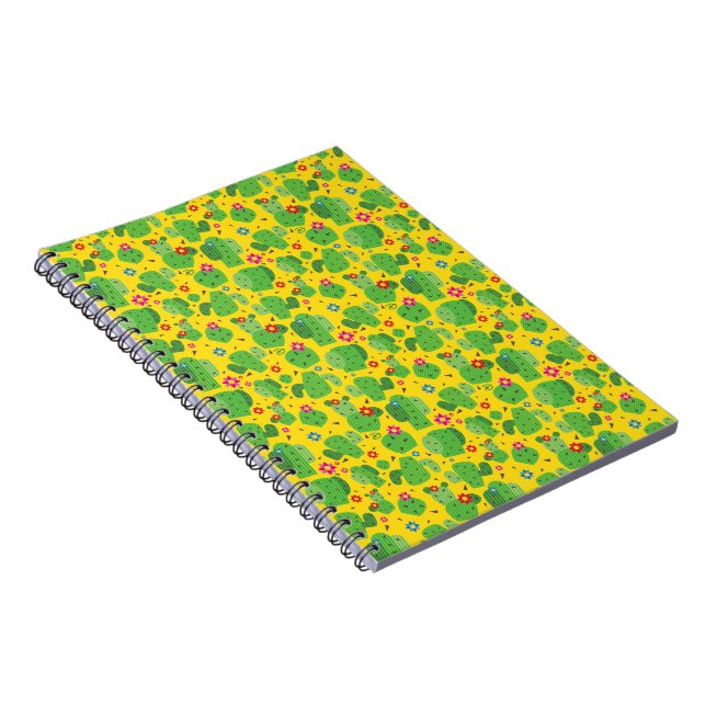 Cactus Me External (Gult) - Anteckningsbok Med Spiral (Högra Sidan)