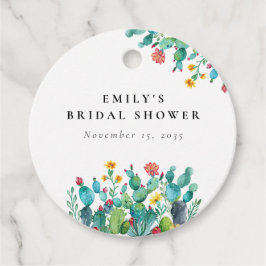 Cactus mexikansk fiesta bröllopsfest gåvor etiketter