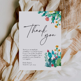 Cactus mexikansk fiesta bröllopsfest tack kort