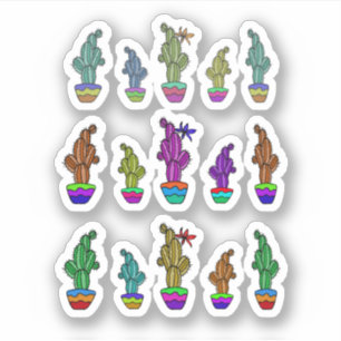 Cactus mini set, pack, bundle klistermärken