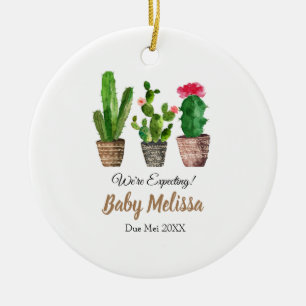 Cactus Minimalist Vi förväntar oss att föräldrarna Julgransprydnad Keramik