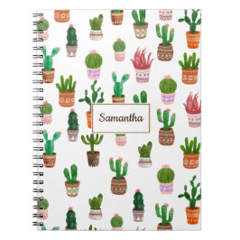 Cactus Modern Anpassat namn Personligt Anteckningsbok