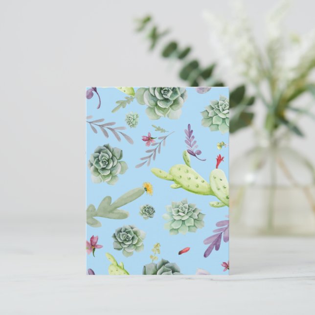 Cactus Mönster 10 Vykort (Stående Fram)