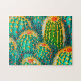 Cactus Mönster 4 Photo Puzzles Internet Jigszz Puz Pussel