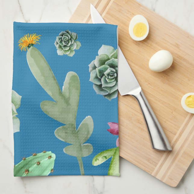 Cactus Mönster 5 Kökshandduk (Vikt i Fjärdedel)