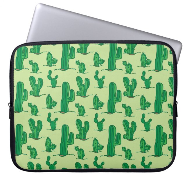cactus mönster. hand teckning mönster. sömlös laptop fodral (Framsidan)