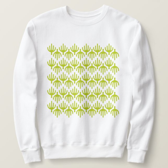 Cactus mönster lång ärmad tröja (Design framsida)